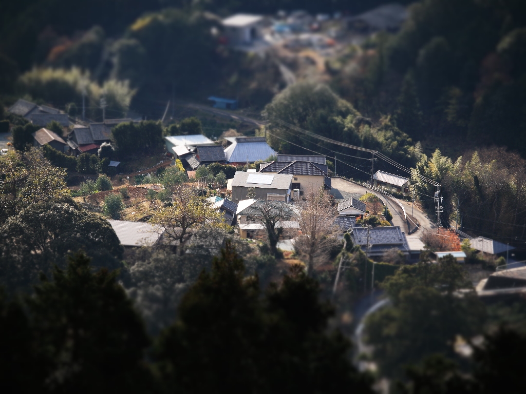 滝沢展望台から見える家々