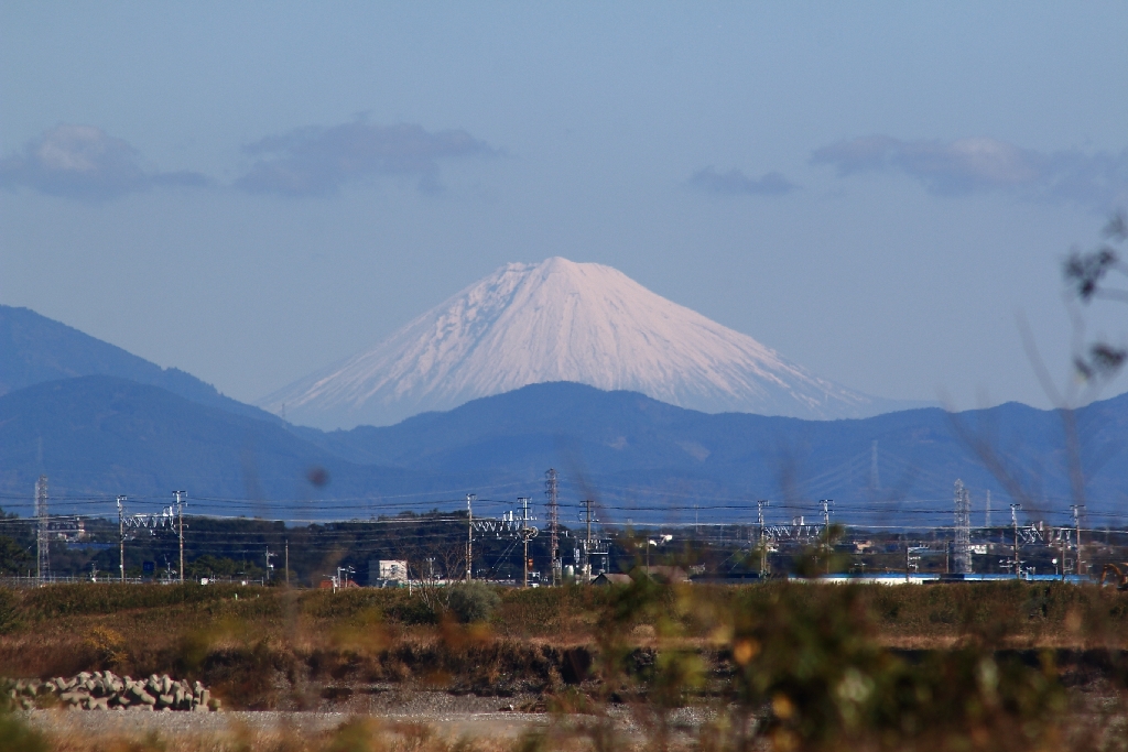 天竜川河川敷からみた富士山