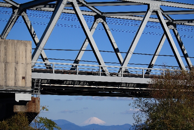 鉄橋と富士山