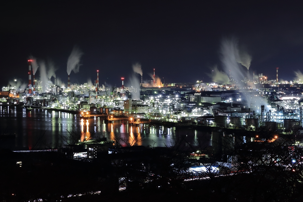 亀居公園からの工場夜景