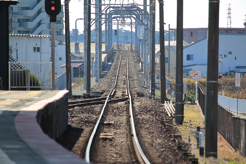 新浜松方面の線路