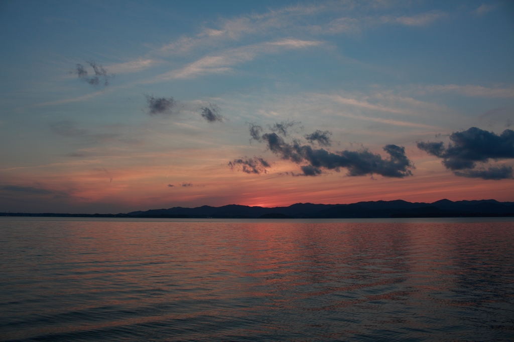 夕方の浜名湖
