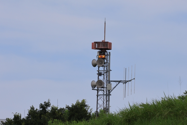 ダムの放流報知器